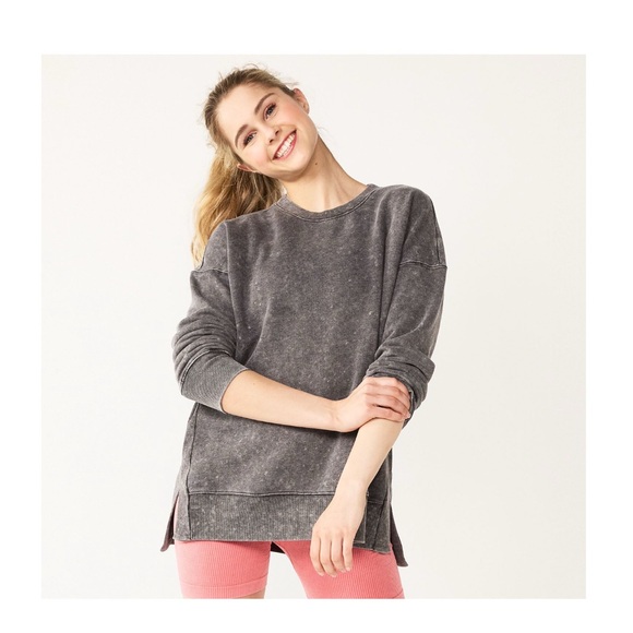 SO Charcoal Lounge Life Oversized Weekend Pullover Tunic - XL - Picture 1 of 5